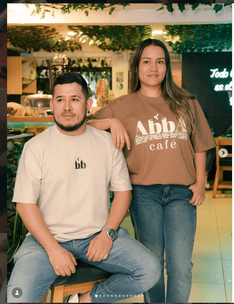 Alejo y Juli, fundadores de Abba Café